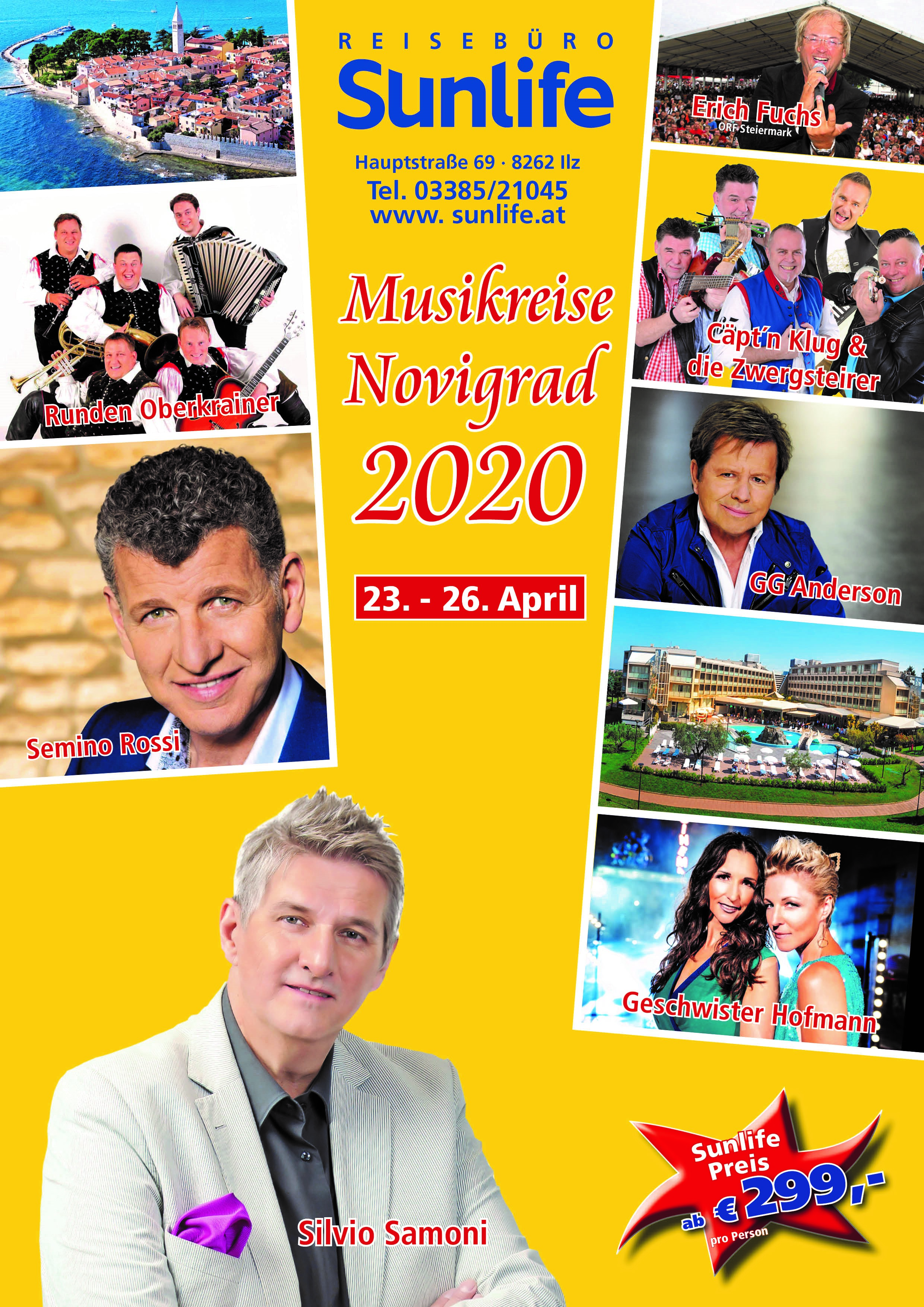 Musikreise 2020 Nach Novigrad Vom 23. – 26.04.2020