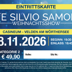 Eintrittskarte Weihnachtsshow Am 28.11.2026 Kategorie 2