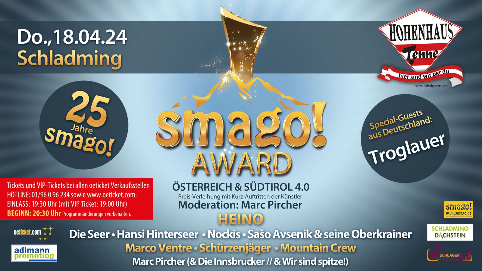 SMAGO Awards Österreich & Südtirol – Hohenhaus Tenne Schladming