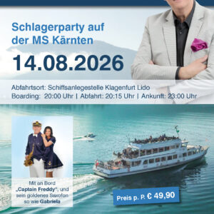 Eintrittskarte Wörthersee-Schifffahrt Mit Silvio Samoni 14.08.2026