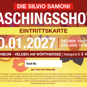 Die Silvio Samoni Faschingsshow 30.01.2027 Kategorie 2