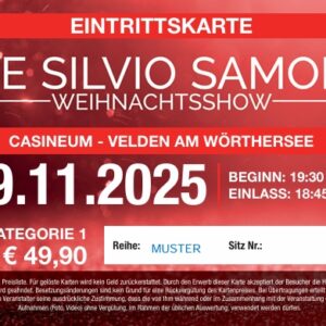 Eintrittskarte Weihnachtsshow Am 29.11.2025 Kategorie 1